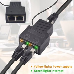 Switch Pawonik SPLITTER LAN 1X2 ADAPTER ROZGAŁĘŹNIK RJ45 100 MBPS 11