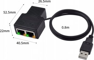Switch Pawonik SPLITTER LAN 1X2 ADAPTER ROZGAŁĘŹNIK RJ45 100 MBPS 5