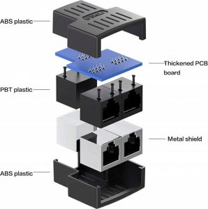 Switch Pawonik SPLITTER LAN 1X2 ADAPTER ROZGAŁĘŹNIK RJ45 100 MBPS 8