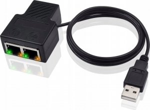Switch Pawonik SPLITTER LAN 1X2 ADAPTER ROZGAŁĘŹNIK RJ45 100 MBPS 9
