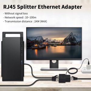 Switch Pawonik SPLITTER LAN 1X2 ADAPTER ROZGAŁĘŹNIK RJ45 100 MBPS 10