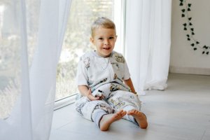 PULP BAMBOO Śpiworek ocieplany z nogawkami dla dziecka od 2,5 do 5lat Plac Budowy Siwy 4