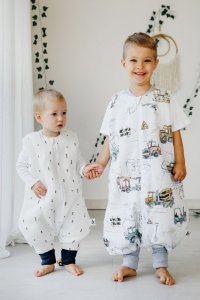 PULP BAMBOO Śpiworek ocieplany z nogawkami dla dziecka od 2,5 do 5lat Plac Budowy Siwy 5