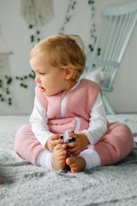 PULP BAMBOO Śpiworek Muślinowy z Ociepleniem i Nogawkami Różowy TOG 2,5 od 6m do 2,5lat 8