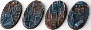 Gamers Grass Gamers Grass: Bases Oval - Spaceship Corridor 60 mm (4 szt.) 1