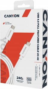 Kabel USB Canyon USB-C - USB-C 2 m Biały 2