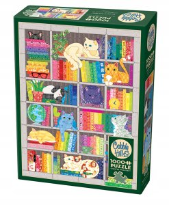 Cobble Hill Puzzle Koty i książki 1000 elementów 1
