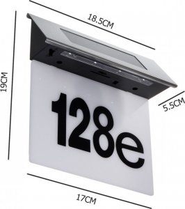 Kinkiet Maclean Lampa solarna LED z numerem domu IP44 MCE423 8