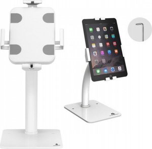 Maclean Uchwyt cienny / biurkowy reklamowy do tabletu z blokadš 7,9-11 cali uniwersalny MC-468W Biały 2