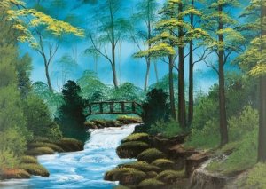 Schmidt Spiele PQ Puzzle 1000 el. BOB ROSS Samotny most 1