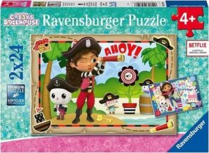 Ravensburger Puzzle dla dzieci 2x24 Koci Domek Gabi 1