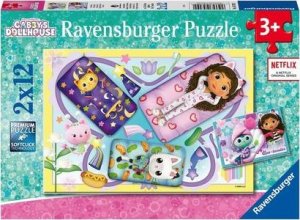 Ravensburger Puzzle dla dzieci 2x12 Koci Domek Gabi 1