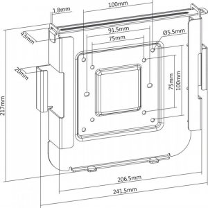 Uchwyt do komputera Maclean Uchwyt do MAC Mini scienny biurkowy MC-473 8