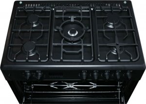 Kuchenka Ravanson Kuchnia gazowo-elektryczna 90 cm KWGE-K90 Cheff Modern Black 2