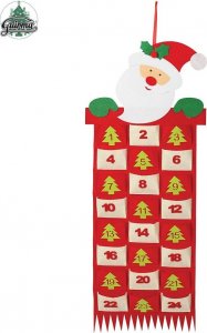 Kalendarz adwentowy Święty Mikołaj dekoracja 1