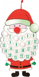 Kalendarz adwentowy Wiszący Święty Mikołaj DIY 1