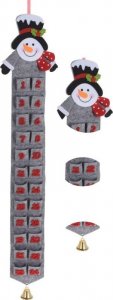 Kalendarz adwentowy Home Styling Collection Szary bałwan filcowy 2