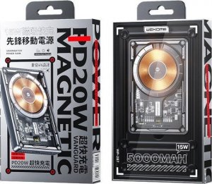 Powerbank Wekome Powerbank indukcyjny 5000 mAh Fast Charging PD 20W MagSafe Czarny 2