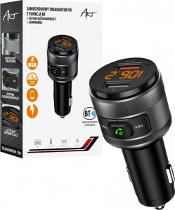 Transmiter FM Art Transmiter samochodowy FM MP3 z funkcjš BT, USB LCD FM-57 QC3.0 4