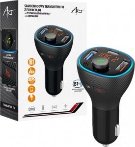 Transmiter FM Art Transmiter samochodowy FM MP3 z funkcjš BT, USB LCD FM-73 QC3.0 3