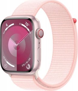 Smartwatch Apple Watch 9 GPS + Cellular 45mm Pink Alu Sport Loop Różowy  (MRMM3QP/A) 1