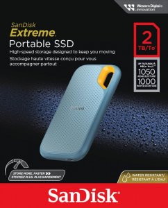Dysk zewnętrzny SSD SanDisk Extreme Portable V2 2TB Niebiesko-żółty (SDSSDE61-2T00-G25B) 5