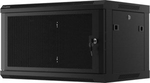 Szafa Lanberg Szafa wiszšca 19 cali 6U 600x450 drzwi perforowane (flat pack) czarna 3