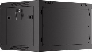 Szafa Lanberg Szafa wiszšca 19 cali 6U 600x450 drzwi perforowane (flat pack) czarna 6