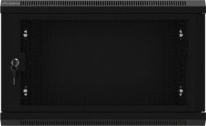 Szafa Lanberg Szafa wiszšca 19 cali 6U 600x450 drzwi perforowane (flat pack) czarna 8