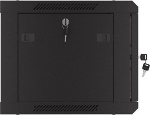 Szafa Lanberg Szafa wiszšca 19 cali 6U 600x450 drzwi perforowane (flat pack) czarna 9