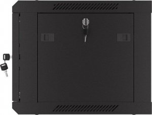 Szafa Lanberg Szafa wiszšca 19 cali 6U 600x450 drzwi perforowane (flat pack) czarna 10