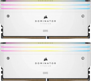 Pamięć Corsair Dominator Titanium RGB, DDR5, 48 GB, 7000MHz, CL36 (CMP48GX5M2B7000C36W) 1