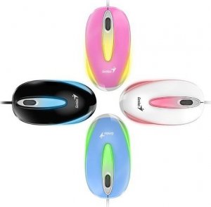 Mysz Genius Genius Mysz DX-Mini, 1000DPI, optyczna, 3kl., przewodowa USB, czarna, klasyczna, podświetlenie RGB 2