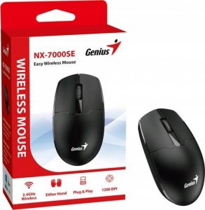 Mysz Genius Genius Mysz NX-7000SE, 1200DPI, 2.4 [GHz], optyczna, 3kl., bezprzewodowa, czarna, 1 szt AA 6