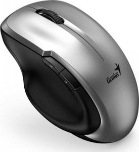 Mysz Genius Genius Mysz Ergo 8200S, 1200DPI, 2.4 [GHz], optyczna, 5kl., bezprzewodowa, srebrna, 1 szt AA, Blue-Eye sensor, Adapter USB-C 1