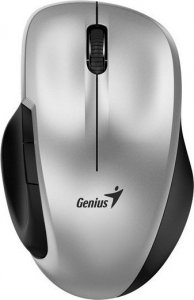 Mysz Genius Mysz Ergo 8200S, 1200DPI, 2.4 [GHz], optyczna, 5kl., bezprzewodowa, srebrna, 1 szt AA, Blue-Eye sensor, Adapter USB-C 2