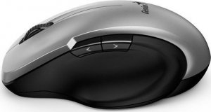 Mysz Genius Mysz Ergo 8200S, 1200DPI, 2.4 [GHz], optyczna, 5kl., bezprzewodowa, srebrna, 1 szt AA, Blue-Eye sensor, Adapter USB-C 5