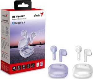 Słuchawki Genius Genius HS-M905BT, mikrofon, zmiana utworu, fioletowy, 2.0, etui z ładowarką, sport typ USB-C 9