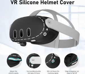 Vortex Virtual Reality Zestaw silikonowych ochronek 3w1 | do Meta Quest 3 5