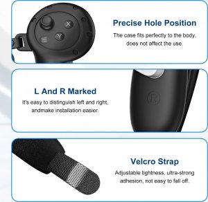 Vortex Virtual Reality Zestaw silikonowych ochronek 3w1 | do Meta Quest 3 10
