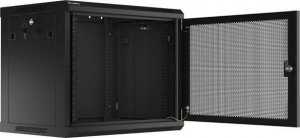 Szafa Lanberg Szafa wiszšca 19 cali 9U 600x450 drzwi perforowane (flat pack) czarna 2
