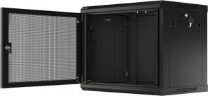 Szafa Lanberg Szafa wiszšca 19 cali 9U 600x450 drzwi perforowane (flat pack) czarna 4