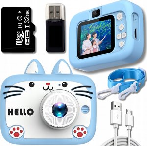 Aparat cyfrowy APARAT CYFROWY FOTOGRAFICZNY DLA DZIECI KAMERA ZABAWKA GRY 40Mpx+KARTA 32GB 15