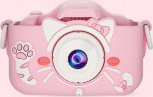 Aparat cyfrowy dla dzieci kamera kotek 40Mpx + karta 32GB różowy 11