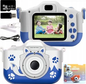 Aparat cyfrowy dla dzieci kamera zabawka 40Mpx + karta32GB niebieski 1
