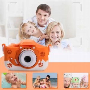 Aparat cyfrowy dla dzieci kamera zabawka 40Mpx + karta32GB niebieski 11