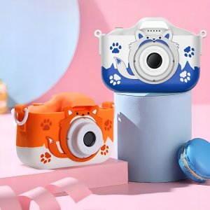 Aparat cyfrowy dla dzieci kamera zabawka 40Mpx + karta32GB niebieski 3