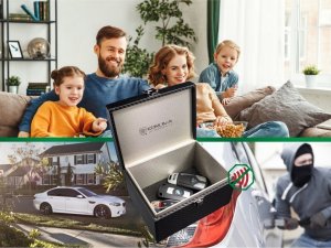 KORUMA Keyless Box - pudełko Faradaya na kluczyki samochodowe keyless (czarne, karbon) Uniwersalny 3