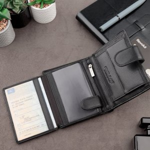 KORUMA Czarny portfel antyRFID - (SM-904GBL) Uniwersalny 5