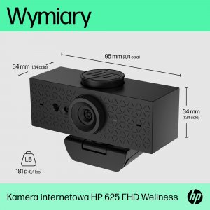 Kamera internetowa HP Kamera internetowa 625 FHD 6Y7L1AA 12